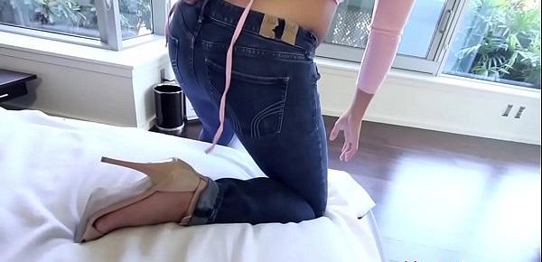  Brother fucks sister through her torn jeans